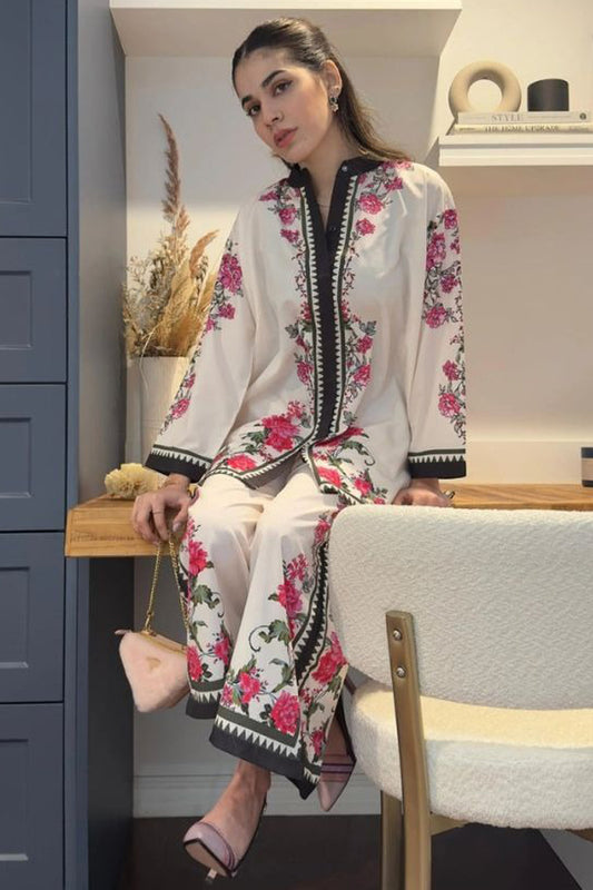 Digital Lawn 3-Piece Set – Bana Dora Prints with Voile Dupatta