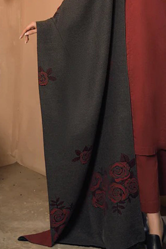 HL811-WINTER 3 Piece Dhanak Suit with digital printed wool shawll