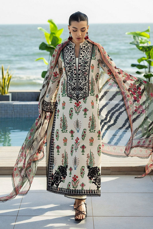 ZC06 Digital Print Linen Allover 3 Piece Unstitched