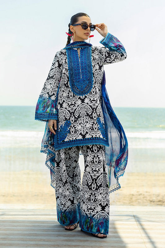 ZC05 Digital Print Linen Allover 3 Piece Unstitched
