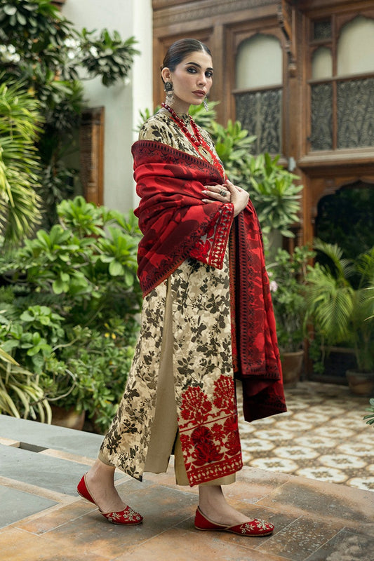 ZC08 Digital Print Linen Allover 3 Piece Unstitched