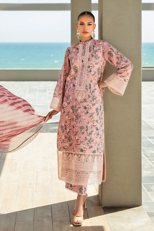 ZC07 Digital Print Linen Allover 3 Piece Unstitched