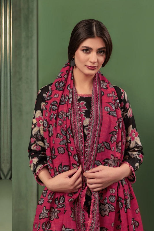 BQ09 Digital Print Linen Allover 3 Piece Unstitched