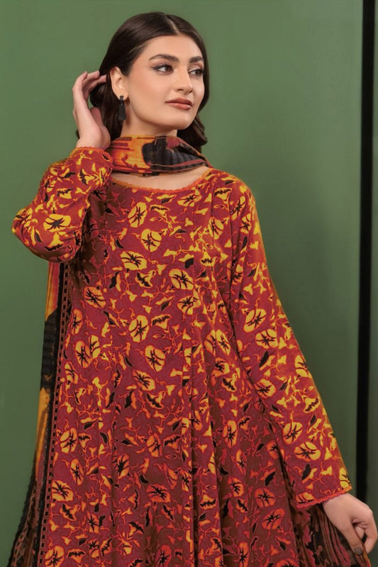 BQ03 Digital Print Linen Allover 3 Piece Unstitched