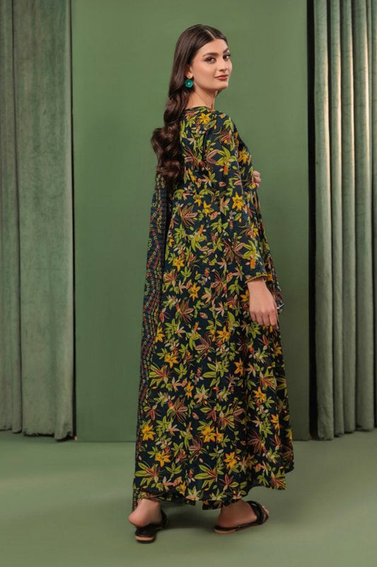 BQ02 Digital Print Linen Allover 3 Piece Unstitched
