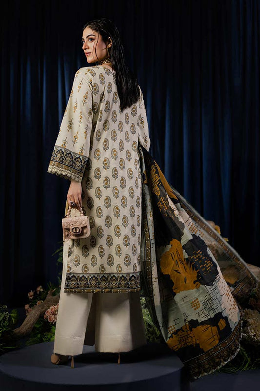 BQ04 Digital Print Linen Allover 3 Piece Unstitched