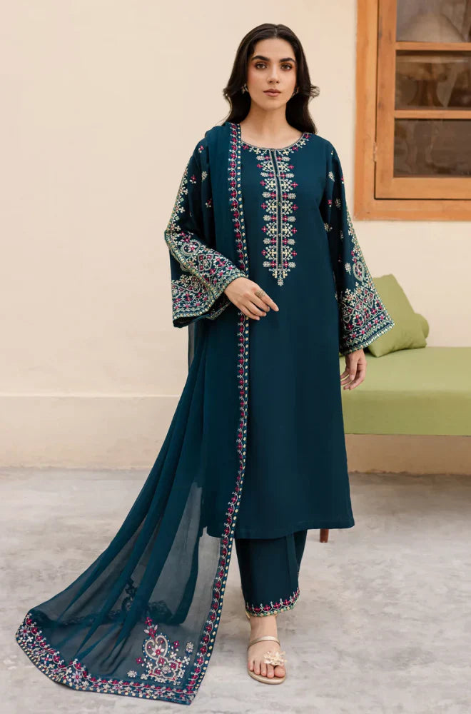 HL111 -SUMMER Sapphire 3PC Lawn Embroidered Suit