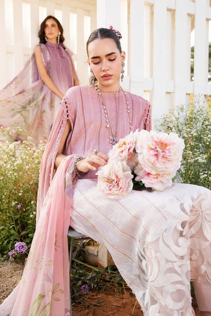 Digital Lawn 3-Piece Print Set with Bana Dora Voile Dupatta