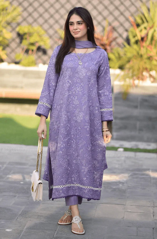HL1020 - SUMMER COLLECTION Breeze 3PC Lawn Embroidered Suit