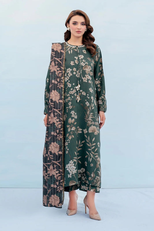 Premium Dhanak Digital Printed 3-Piece Ladies Dress