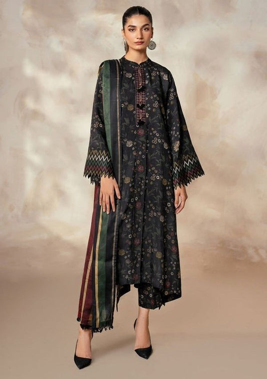 Digital Lawn 3-Piece Set – Bana Dora Prints with Voile Zari Dupatta