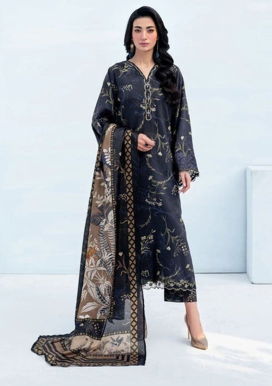 Digital Lawn 3-Piece Set – Bana Dora Prints with Voile Zari Dupatta
