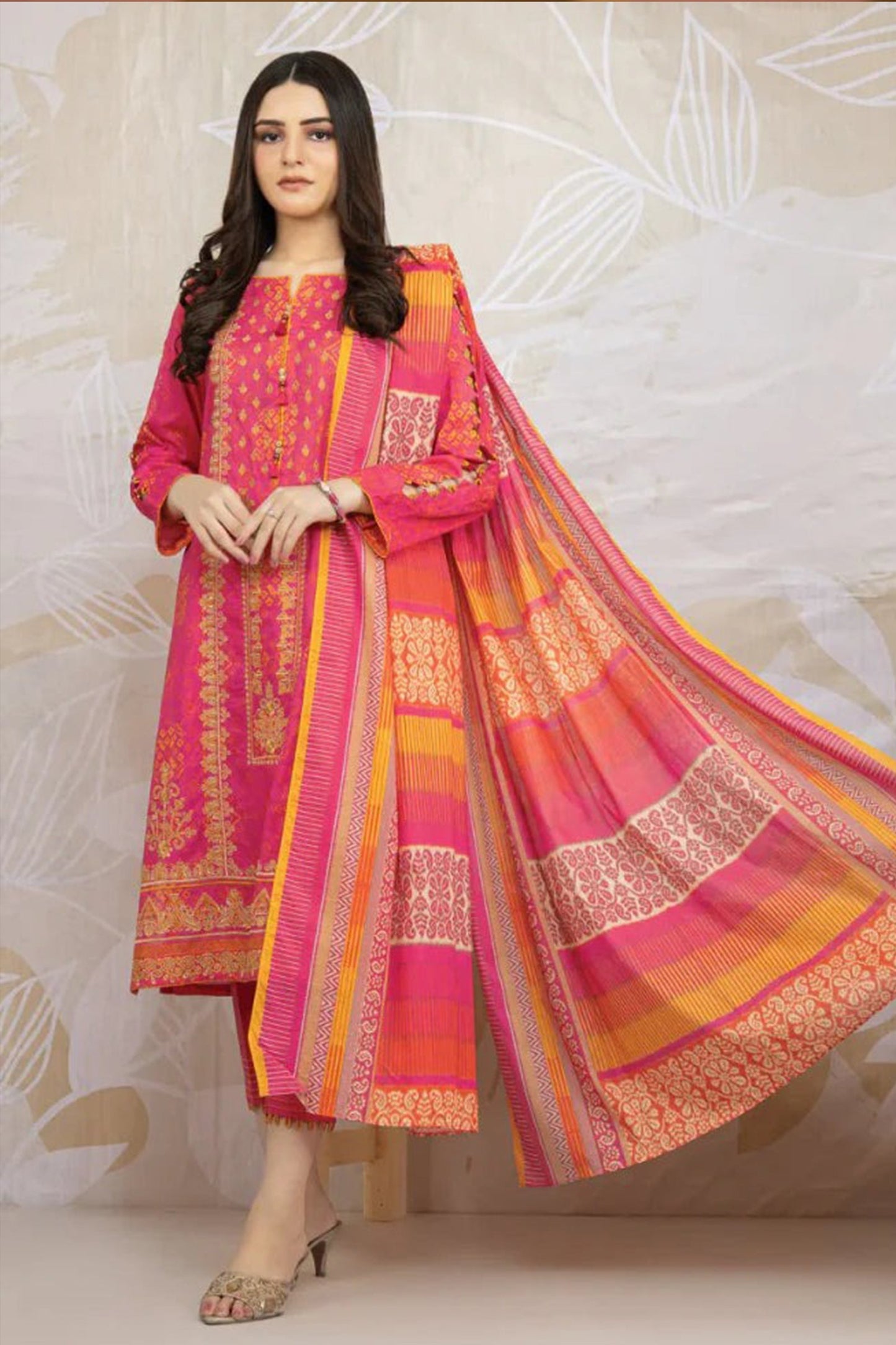 HL926- Winter 3PC Dhanak wool Printed Suit