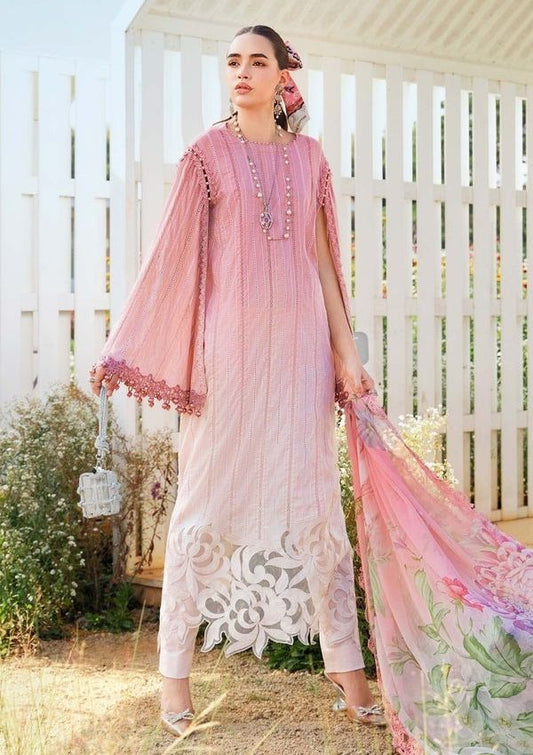 Digital Lawn 3-Piece Print Set with Bana Dora Voile Dupatta