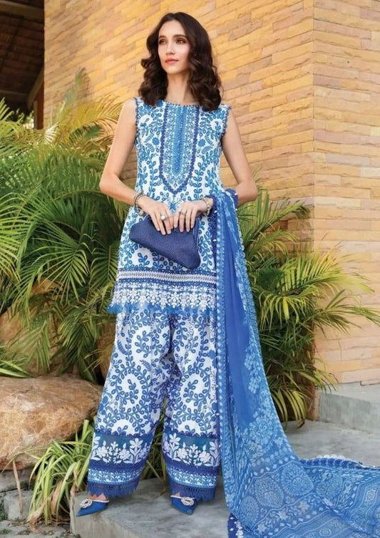 Digital Lawn 3-Piece Print Set with Bana Dora Voile Dupatta