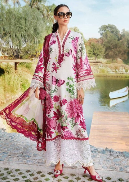 Digital Lawn 3-Piece Print Set with Bana Dora Voile Dupatta