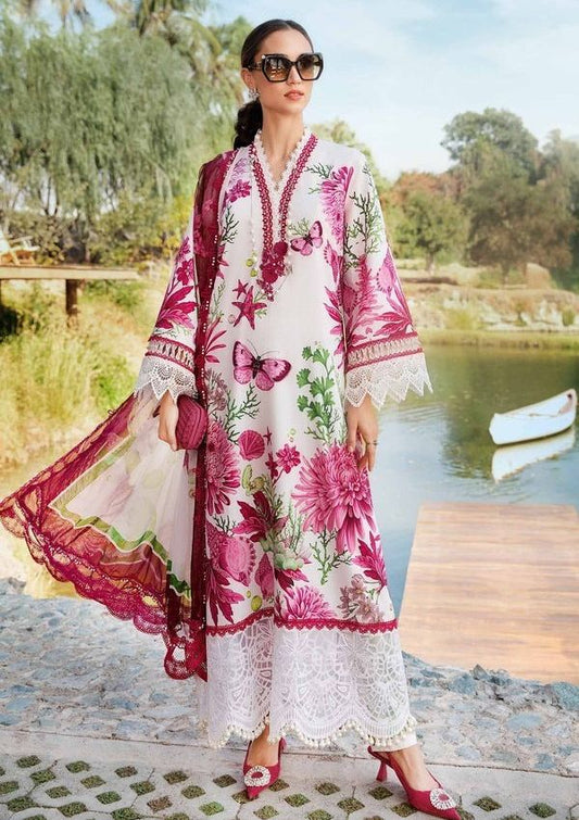 Digital Lawn 3-Piece Print Set with Bana Dora Voile Dupatta