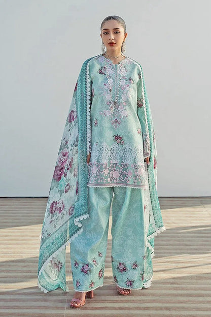 ZC02 Digital Print Linen Allover 3 Piece Unstitched