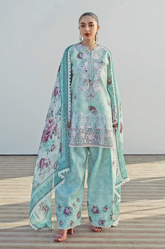 ZC02 Digital Print Linen Allover 3 Piece Unstitched