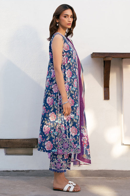ZC03 Digital Print Linen Allover 3 Piece Unstitched