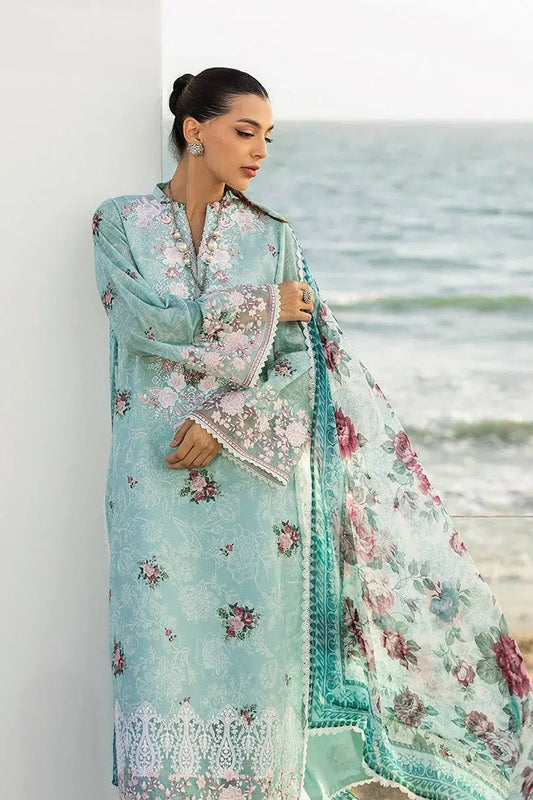 ZC02 Digital Print Linen Allover 3 Piece Unstitched