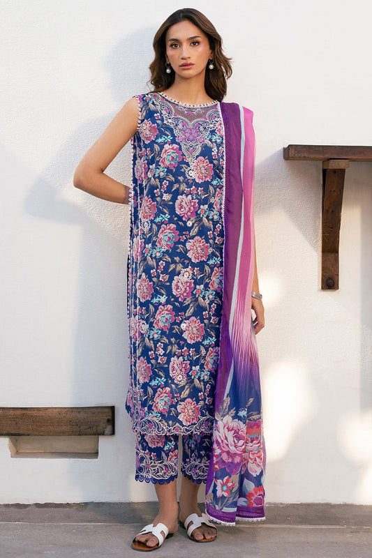 ZC03 Digital Print Linen Allover 3 Piece Unstitched