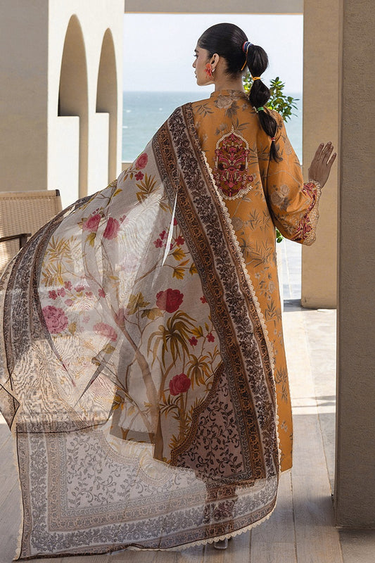 ZC09 Digital Print Linen Allover 3 Piece Unstitched